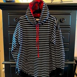 Maurice’s Black and White Stripped Hoodie
